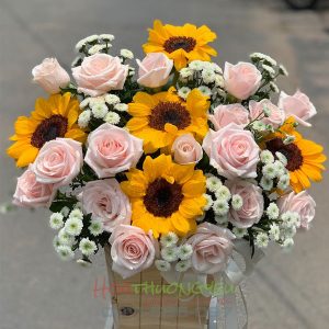 hop-hoa-chuc-mung-huong-duong-hong-kem